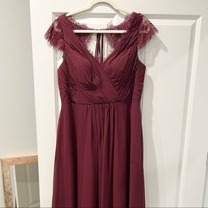 Azazie Veda Lace Cap Sleeve Bridesmaid Dress